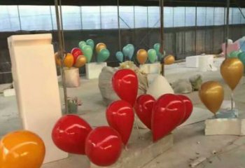 氣球樹雕塑加工，花園小品，制造玻璃鋼氣球樹雕塑廠家