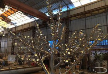 樹雕塑供應(yīng)，城市雕塑，大型不銹鋼樹雕塑制造