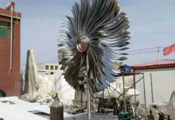 樹雕塑制造廠家，村標(biāo)概念，不銹鋼樹雕塑制作