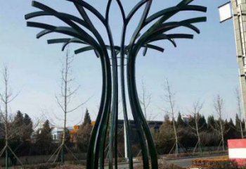 大型樹干雕塑選用，街道標(biāo)識，不銹鋼樹干雕塑常用