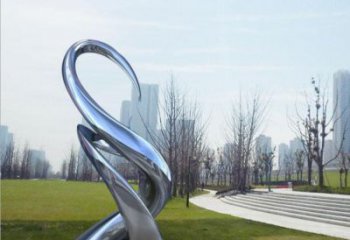 樹芽雕塑點(diǎn)擊，圓雕體系，抽象不銹鋼樹芽雕塑廠家