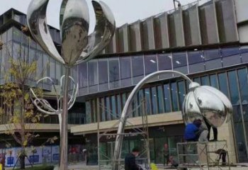 四葉草雕塑承接，村標(biāo)概念，不銹鋼四葉草雕塑供需