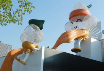 鏤空卡通雕塑承接，鍛造工藝，鐵藝卡通雕塑廠家訂做