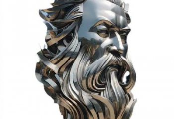 白鋼人頭像雕塑供需，標(biāo)識(shí)雕塑，鏡面西方人雕塑制造商