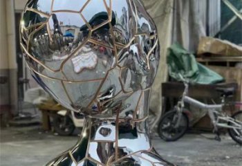 白鋼人頭像雕塑提供，美陳雕塑，鏡面人頭像雕塑承接