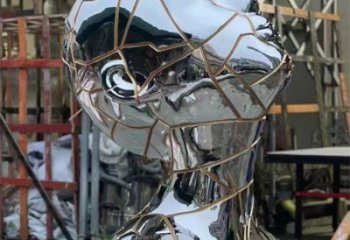 白鋼人頭像雕塑生產(chǎn)，透雕系列，鏡面人頭像雕塑生產(chǎn)商