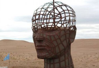 鐵藝人頭像雕塑專供，地標(biāo)擺件，鏤空人頭像雕塑訂做