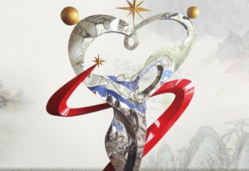 心形雕塑觀賞型，公園小品，鏡面不銹鋼心形雕塑常用