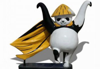 地產(chǎn)熊貓雕塑定做，城區(qū)小品，景觀彩繪熊貓雕塑定價(jià)