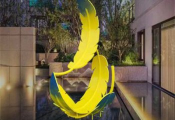 羽毛雕塑優(yōu)選，陸地擺件，藝術(shù)烤漆羽毛雕塑供應(yīng)