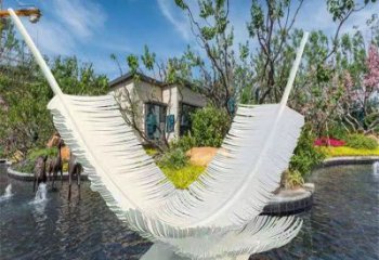 羽毛雕塑擺件供需，彩鋼制作，大型烤漆羽毛雕塑公司