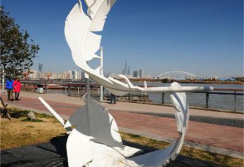 羽毛雕塑選用，小區(qū)擺件，大型烤漆羽毛雕塑公司