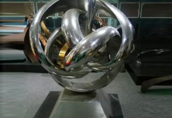 地產(chǎn)雙環(huán)雕塑定做，城區(qū)小品，景觀不銹鋼雙環(huán)雕塑定價(jià)