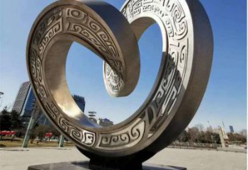 大型雙環(huán)雕塑常用，戶外擺放，不銹鋼雙環(huán)雕塑專供