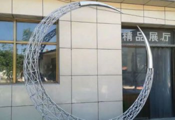抽象圓環(huán)雕塑預定，校園雕塑，鏤空圓環(huán)雕塑承接