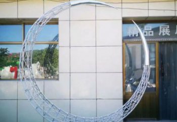 鍛鋼圓環(huán)雕塑精選，露天雕塑，鏤空圓環(huán)雕塑展品