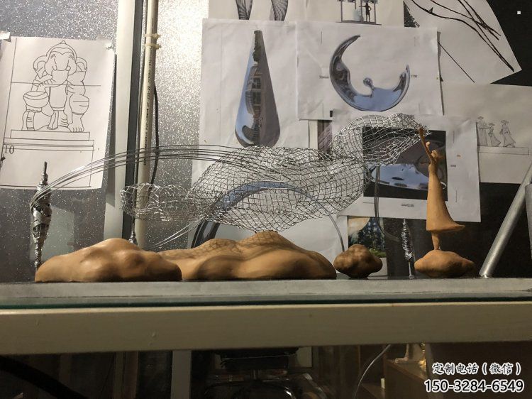 金屬云朵雕塑，美陳原理，鏤空工藝制作