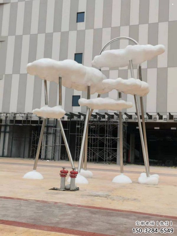 云朵雕塑指用，景觀雕塑，藝術(shù)鏤空云朵雕塑點(diǎn)擊