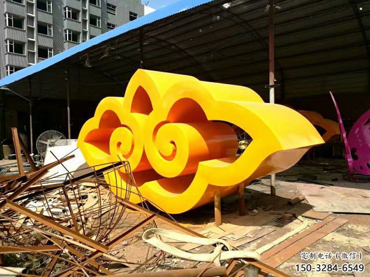 景觀館云朵雕塑，鍍銅景觀雕塑，鍍銅工藝