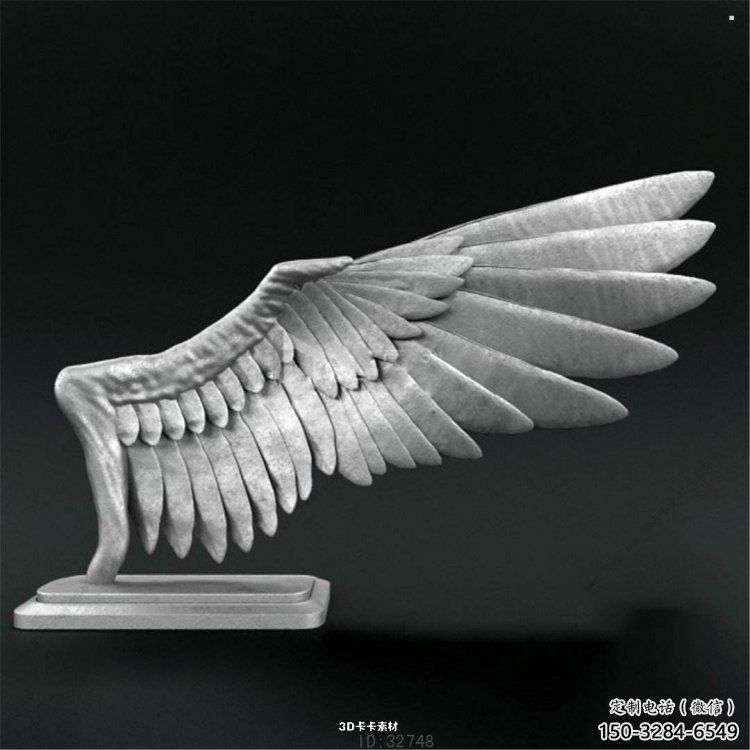 現(xiàn)代鳥翅雕塑定制，中式工藝，不銹鋼鳥翅雕塑造型優(yōu)價(jià)