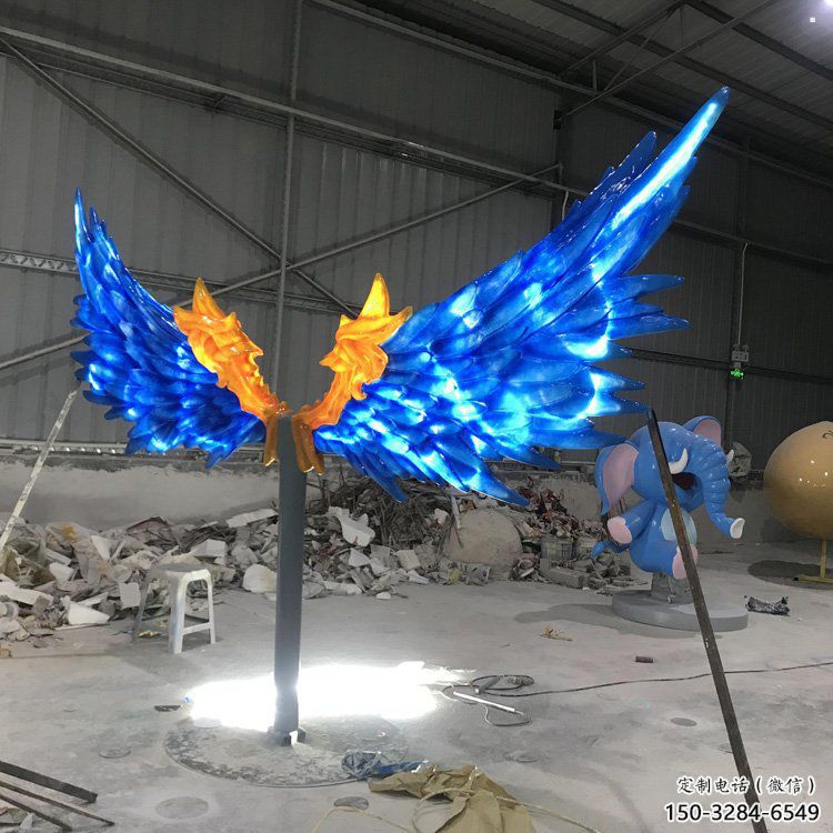 大型羽翼雕塑常用，戶外擺放，不銹鋼羽翼雕塑專供