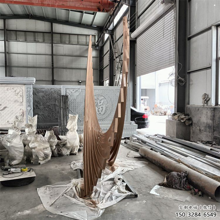 鋼鑄羽翼雕塑定價，街頭雕塑，烤漆不銹鋼羽翼雕塑定價