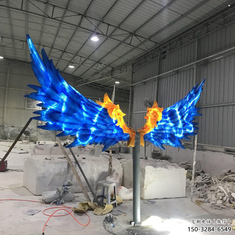 羽翼雕塑工廠選用，街道標(biāo)識(shí)，不銹鋼羽翼雕塑批發(fā)