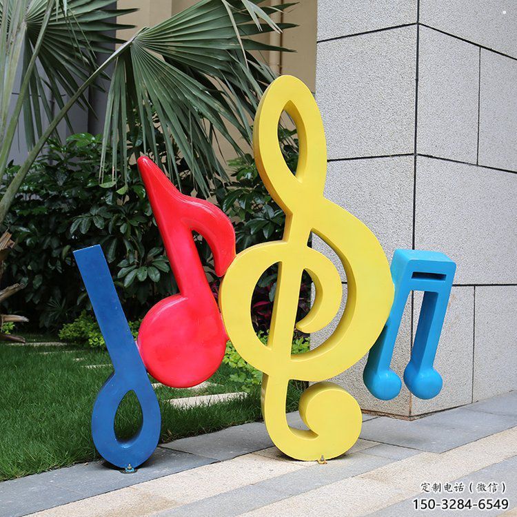 音樂符號(hào)雕塑制造商，美陳雕塑，園林小品音樂雕塑訂做
