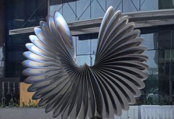 藝術(shù)鳥翅雕塑承接，景區(qū)案例，不銹鋼鳥翅雕塑定制