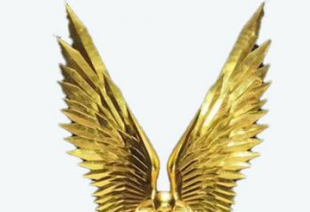 制造鳥翅雕塑定價，地標(biāo)擺件，烤漆不銹鋼鳥翅雕塑精選