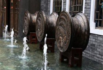 中式銅鼓雕塑批發(fā)，廣場系列，商場銅鼓雕塑供需