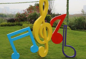 音樂符號雕塑選定，拉絲工藝，景觀音樂符號雕塑預(yù)定