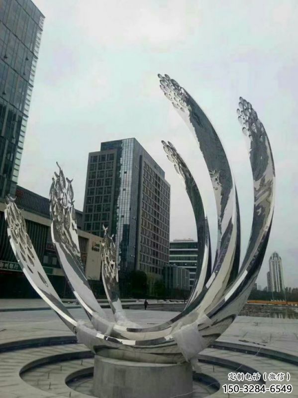 亳州地面噴泉雕塑小品，圓環(huán)結(jié)構(gòu)概念，旱地水景噴泉體系