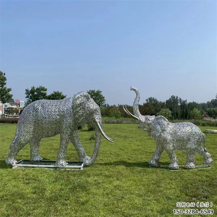 南平鏤空大象雕塑制造商，動(dòng)物擺件，透雕大象雕塑定制