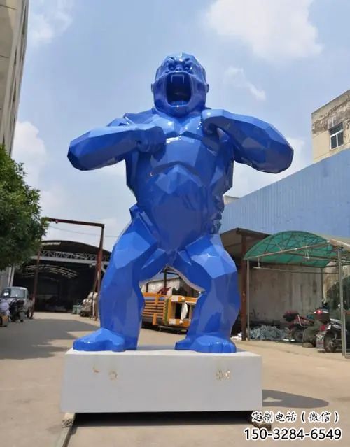 漳州彩繪黑猩猩雕塑