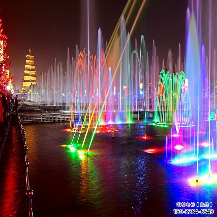 汕尾選定噴泉雕塑，燈光數(shù)控效果，水景藝術(shù)雕塑