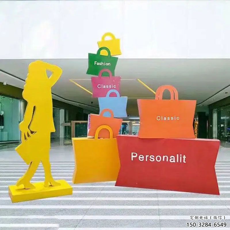 桂林購物人雕塑選定，景觀雕塑，不銹鋼購物人雕塑生產(chǎn)商