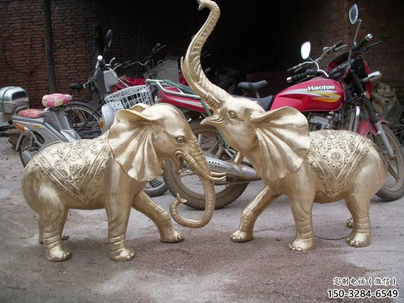 桂林大象雕塑制造商，小區(qū)擺件，銅大象雕塑提供