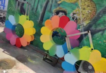 安慶金銀花雕塑廠家，景區(qū)雕塑，城市不銹鋼金銀花雕塑