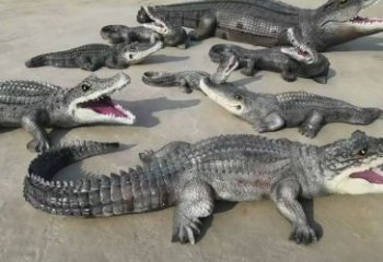 長(zhǎng)樂(lè)園林鱷魚(yú)雕塑