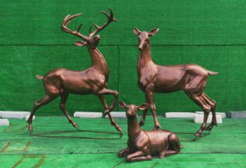 武威銅小鹿雕塑批發(fā)，鍛造工藝，小鹿銅雕塑承接
