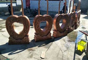 慶陽(yáng)景觀同心鎖雕塑供應(yīng)，藝術(shù)雕塑，現(xiàn)代鎖子雕塑供求