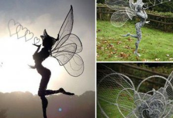 張掖小精靈雕塑，抽象卡通雕塑，美陳人物擺件