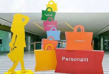 深圳購(gòu)物人雕塑選定，景觀雕塑，不銹鋼購(gòu)物人雕塑生產(chǎn)商