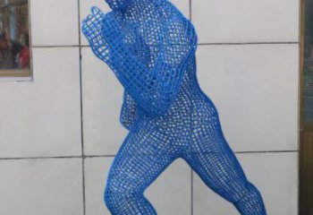 廣州鏤空跑步雕塑，標(biāo)識雕塑，烤漆鐵藝人物雕塑優(yōu)選