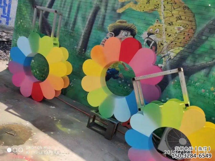 五指山金銀花雕塑廠家，景區(qū)雕塑，城市不銹鋼金銀花雕塑