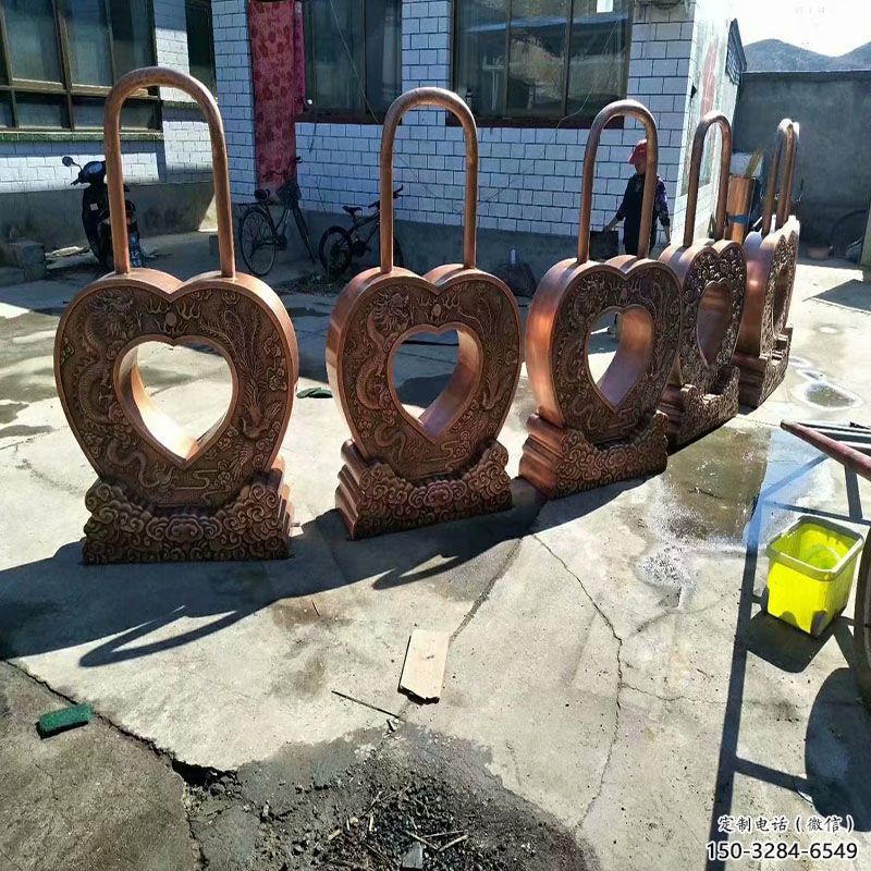 保定景觀同心鎖雕塑供應(yīng)，藝術(shù)雕塑，現(xiàn)代鎖子雕塑供求