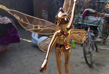 白云小精靈雕塑，抽象卡通雕塑，美陳人物擺件