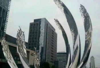 臨高地面噴泉雕塑小品，圓環(huán)結(jié)構(gòu)概念，旱地水景噴泉體系