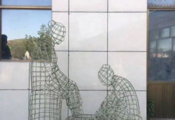 邢臺鏤空孝道雕塑通用，街景小品，鐵藝洗腳雕塑制造